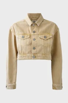Женская бежевая джинсовая куртка Бежевый 4 DKNY D2A4CX20
