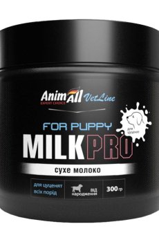 Сухое молоко для щенков всех пород AnimAll VetLine Milk Pro с рождения, 300 г