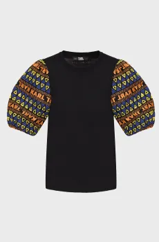 Женская черная блуза LACE Черный XS Karl Lagerfeld 241W1711