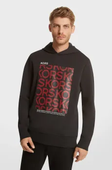 Мужское черное худи MESH BLOCK PO Черный L Michael Kors CH351TH5MF
