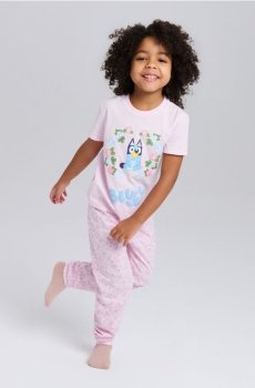 Піжамний комплект із двох предметів Bluey - пастельний рожевий