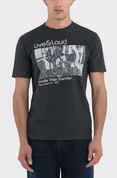 Мужская черная футболка Черный XXL Replay M6811 .000.23608GW