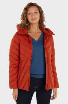 Женский красный пуховик CHEVRON MW DOWN JACKET Красный S Tommy Hilfiger WW0WW42623