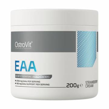 Аминокислоты OstroVit EAA Клубничный крем, в порошке, 200 г Аминокислоты OstroVit EAA Клубничный крем, в порошке, 200 г