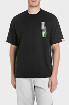 Мужская черная футболка Черный S Replay M3058 .000.2660