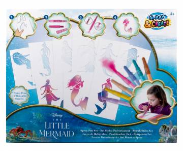 Набір спрей-ручок Disney The little mermaid з трафаретами (TLM23364) Набір спрей-ручок Disney The little mermaid з трафаретами (TLM23364)