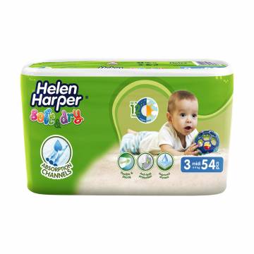 Подгузники Helen Harper Soft&Dry Midi размер 3 (6-10 кг), 54 шт Подгузники Helen Harper Soft&Dry Midi размер 3 (6-10 кг), 54 шт