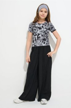 Бавовняна футболка з візерунком tie-dye - сірий