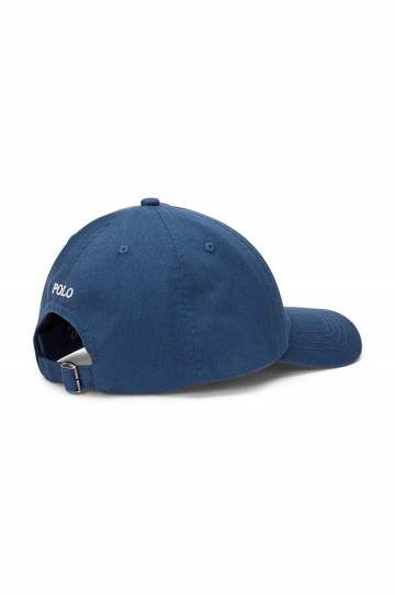 Детская хлопковая кепка Polo Ralph Lauren цвет синий с аппликацией 323940810001 Детская хлопковая кепка Polo Ralph Lauren цвет синий с аппликацией 323940810001