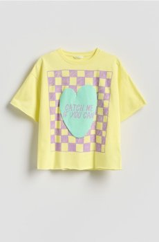 Reserved - Футболка з принтом - жовтий - 072HU-11X