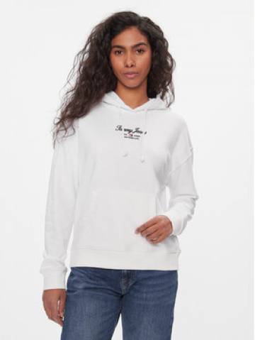 Tommy Jeans Світшот Essential Logo 2+ DW0DW16406 Білий Boxy Fit Tommy Jeans Світшот Essential Logo 2+ DW0DW16406 Білий Boxy Fit