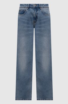 Синие джинсы с логотип патч