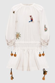 Белое платье Carmine с вышивкой