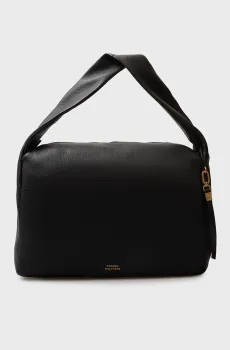 Женская черная кожаная сумка CITY HOBO Черный ONESIZE Tommy Hilfiger AW0AW18285