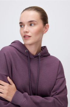 Reserved - Бавовняне худі - темно-фіолетовий - 023HV-49X