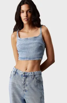 Женский голубой джинсовый топ BRALETTE Голубой S Calvin Klein Jeans J20J225515