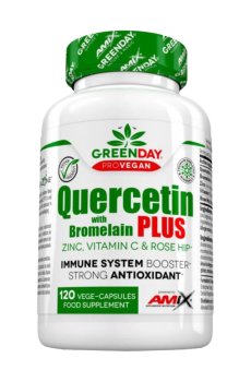 Кверцетин с бромелайном Amix Nutrition GreenDay ProVegan Quercetin with Bromelain Plus, 120 вегетарианских капсул