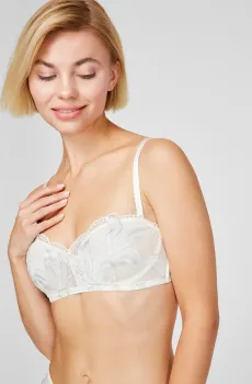 Женский белый бюстгальтер Белый 32C Calvin Klein 000QF6411E