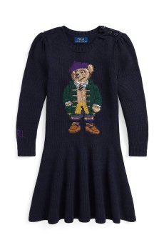 Хлопковое детское платье Polo Ralph Lauren