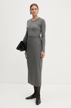 Юбка с примесью шерсти Remain Suiting Midi Skirt