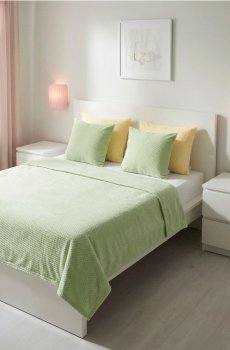 Подушка з тисненим візерунком - блідо-зелений