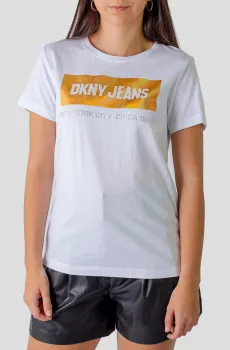 Женская белая футболка Белый M DKNY E23FCDNA