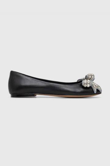 Кожаные балетки Kurt Geiger London Bow Ballerina цвет чёрный 621300109 Кожаные балетки Kurt Geiger London Bow Ballerina цвет чёрный 621300109