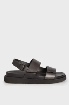 Мужские черные кожаные сандалии Черный 42 PRPY PRSBXN1209