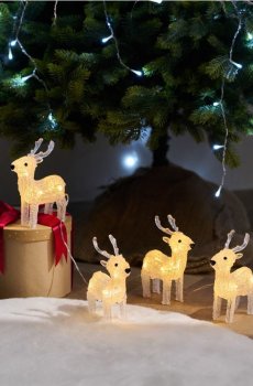 Різдвяні LED-ліхтарики, набір з 4 - білий