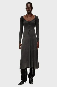 Женское темно-серое платье D-LEY Серый S Diesel A20963 0DCCQ