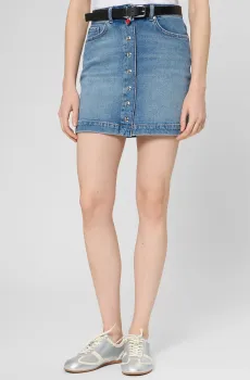 Женская голубая джинсовая юбка Голубой S HUGO 50553182;440