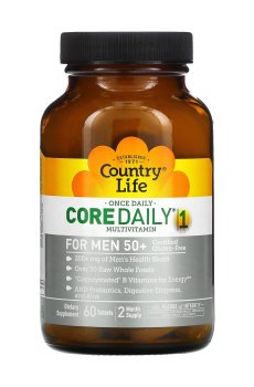 Мультивитамины для мужчин 50+ Country Life Core Daily-1 for Men, 60 таблеток