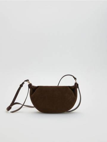 Reserved - Сумка из экозамши - темно коричневий - 625FC-89X Reserved - Сумка из экозамши - темно коричневий - 625FC-89X
