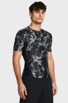 Мужская камуфляжная футболка UA HG IsoChill Prtd SS Черный S Under Armour 1383774-001