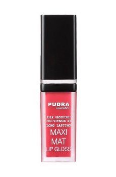 Уценка! Матовый блеск для губ Pudra Cosmetics Maxi Matt Long Lasting Lip Gloss с протеинами шелка та провитамином B5, 13, 7 мл