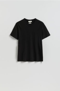 Reserved - Футболка regular fit з ліоцелом - чорний - 017IS-99X