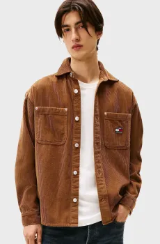 Мужская рыжая вельветовая рубашка WASHED Рыжий M Tommy Jeans DM0DM22016