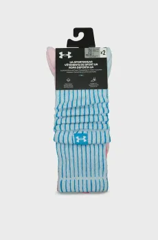 Носки в полоску (2 пары) Sportstyle Ctn Scrunch Crew Разноцветный 31.5-36.5 Under Armour 1390129-452
