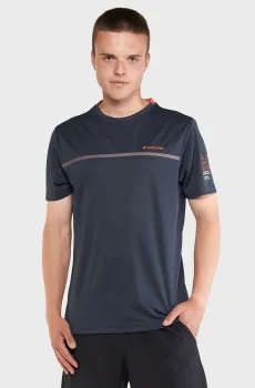 Мужская темно-серая футболка LOGO DUE II TEE PL 2 Серый M Lotto 220182/014