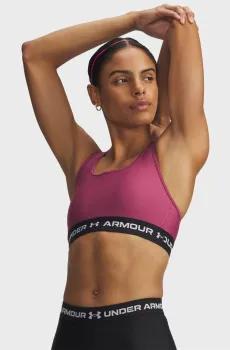 Женский розовый топ Crossback Mid Bra Розовый XS Under Armour 1361034-661
