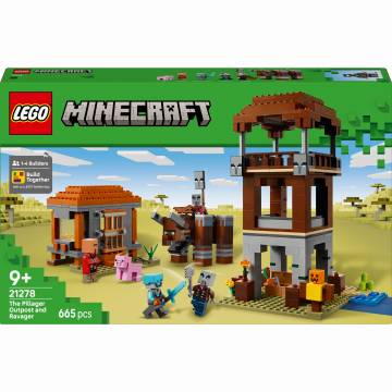 Конструктор LEGO Minecraft Аванпост розбійників та спустошувач (21278)