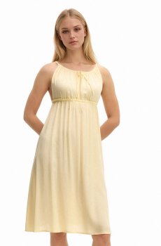 Cropp - Літня сукня з високим вмістом віскози - світло-жовтий