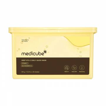 Набор осветительных тканевых масок для лица Medicube Deep Vita C Daily Quick Mask с витамином С, 350 г, 30 шт Набор осветительных тканевых масок для лица Medicube Deep Vita C Daily Quick Mask с витамином С, 350 г, 30 шт