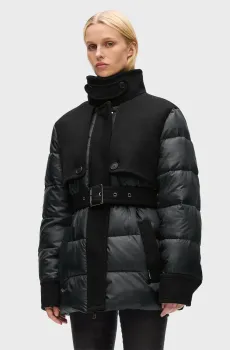 Женская черная куртка mix media Черный 44 Karl Lagerfeld A4W15038