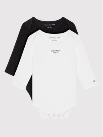 Calvin Klein Jeans Набір 2 пар дитячих боді Stack Logo IN0IN00013 Кольоровий Regular Fit Calvin Klein Jeans Набір 2 пар дитячих боді Stack Logo IN0IN00013 Кольоровий Regular Fit