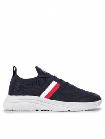Tommy Hilfiger Снікерcи Modern Runner Knit Stripes Ess FM0FM04798 Cиній Tommy Hilfiger Снікерcи Modern Runner Knit Stripes Ess FM0FM04798 Cиній