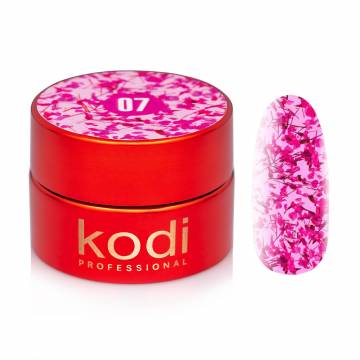 Гель для дизайна ногтей Kodi Professional с сухоцветом Flower 07, 4 мл