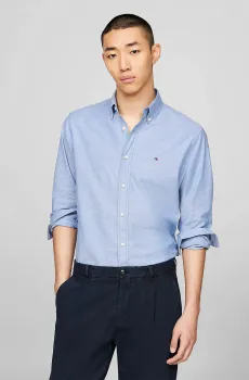 Мужская голубая рубашка 1985 FLEX OXFORD RF Голубой S Tommy Hilfiger MW0MW29968