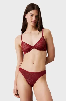 Женский красный бюстгальтер UNLINED DEMI Красный 34B Calvin Klein 000QF7103E
