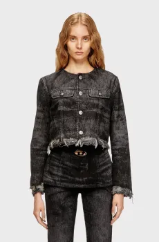 Женская черная джинсовая куртка GIACCA Черный S Diesel A21616 007DB